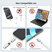 Adattatore Usb-C A 8 Pin Ricarica Veloce Trasferimento Dati Portatile